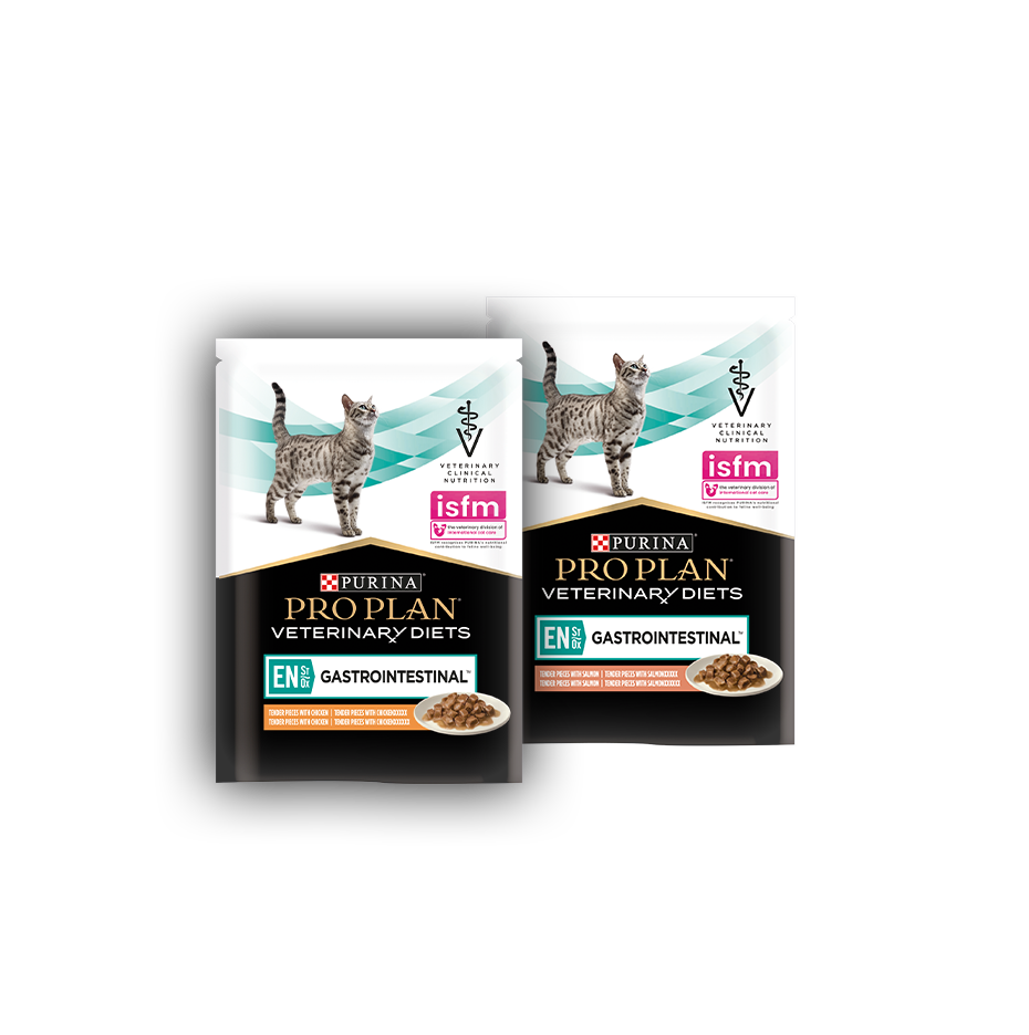 PURINA® PRO PLAN® VETERINARY DIETS FELINE EN St/Ox Gastrointestinal™ - Au Saumon - Tendres morceaux en sauce