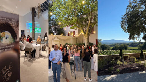 Événement professionnel en salle, réception en extérieur et vignoble en Provence.